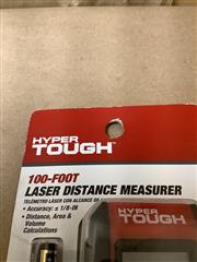HYPER TOUGH 100FT LASER DISTANCE MEASURER WITH BATTERIES IN PACKAGE